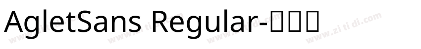 AgletSans Regular字体转换